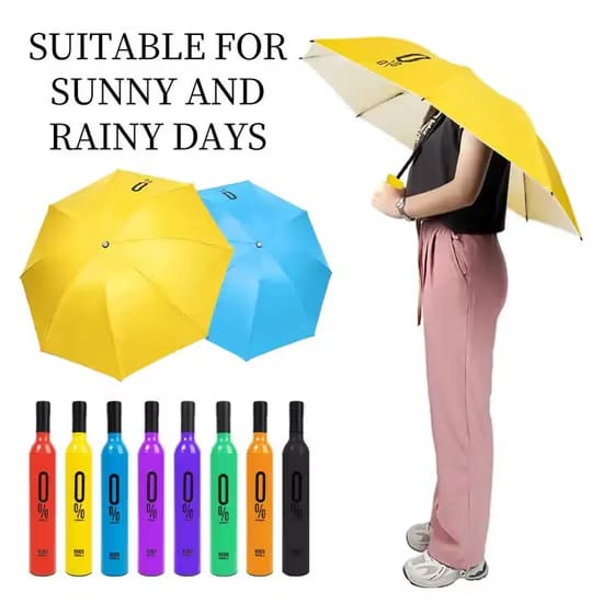TrendyFrik™ Bottle Umbrella (Mix Color) – Style Meets Surprise!
