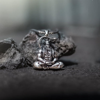 TrendyFrik™ Hanuman Silver Locket With Chain