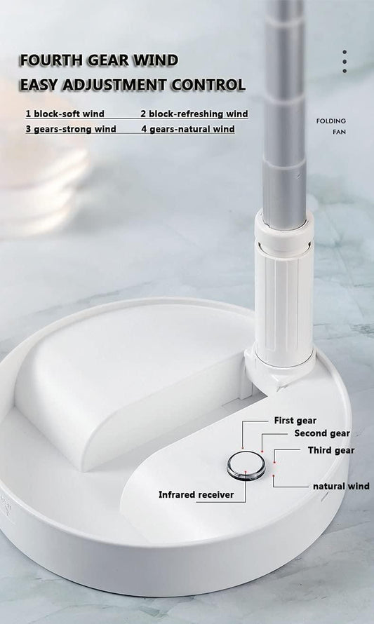 TrendyFrik™ Adjustable Telescopic Rechargeable Standing Fan