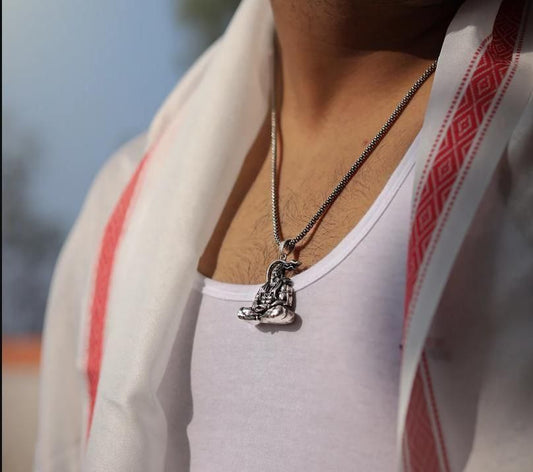 TrendyFrik™ Hanuman Silver Locket With Chain