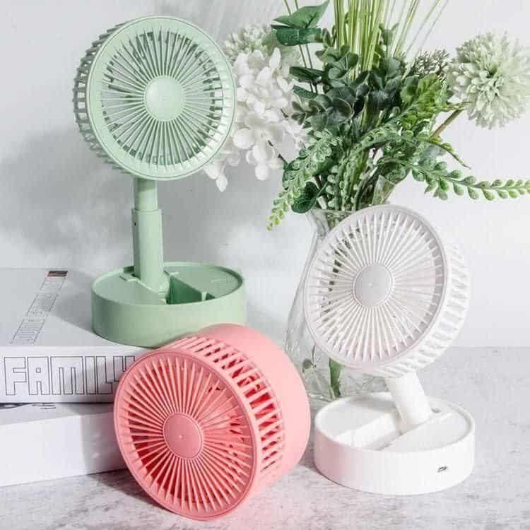 TrendyFrik™ Adjustable Telescopic Rechargeable Standing Fan