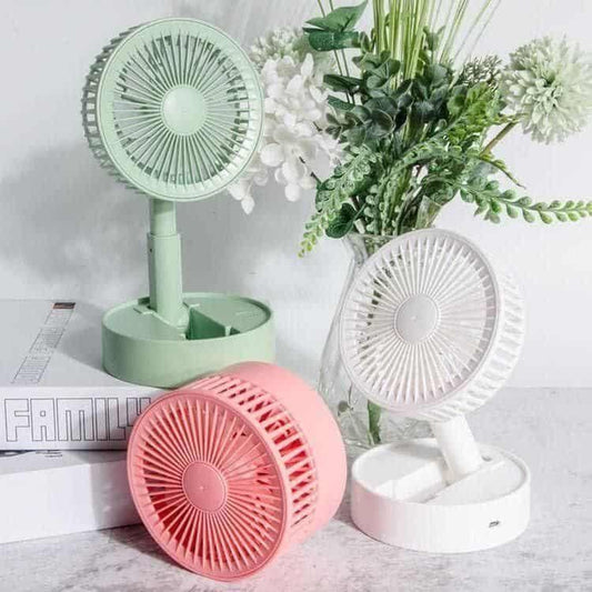 TrendyFrik™ Adjustable Telescopic Rechargeable Standing Fan